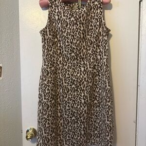 Chico's Animal Print Leopard Sleeveless Casual Chic Dress size 2